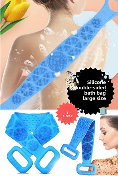 Gaggani 3 قطع من مناشف الاستحمام المصنوعة من السيليكون مقاس 70 سم - مقاومة لل...