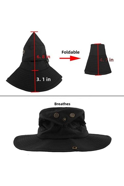 Yılmazel Safari Hat Wide Brim Fisherman Foldable Boonie Outdoor For Men And Women