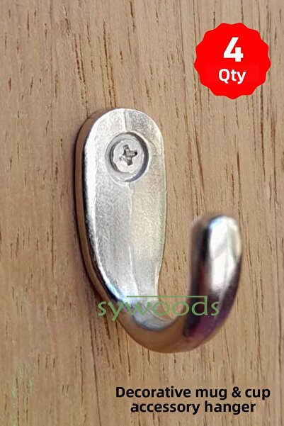 sywoods Umeraș pentru pahare mare nichel decorativ unic pentru bijuterii accesoriu pentru agățat 4 buc