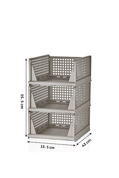Kavi Entegre Plastik 3-етажен преносим шкаф с чекмедже