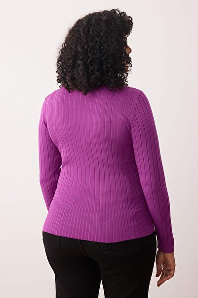 Trendyol Curve Фіолетова приталена трикотажна блузка, що облягає тіло TBBAW23AF00025