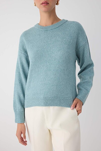 Trendyol Collection More Sustainable Mint Alpaca Wool Blended Premium Yarn Knitwear Sweater | Twoaw26Kz00001