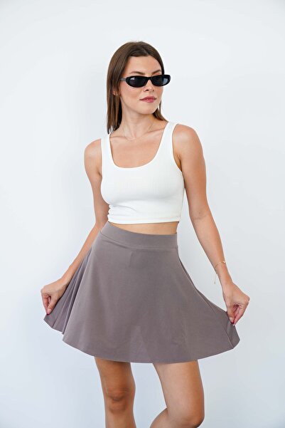 penyebizden Shorts Skirt-Mink