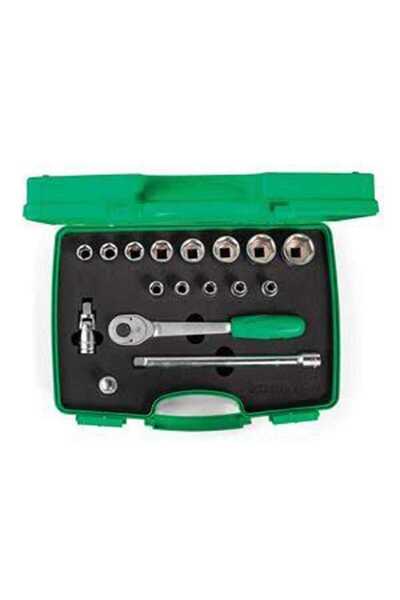 Elta İzş 1/2" 6 Corner Socket Wrench Set 17 Pieces-Izş 1115002017