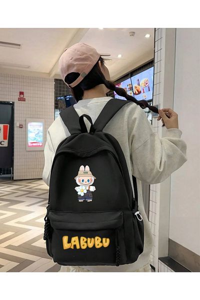 Toum Labubu Color Design Printed Backpack School Bag