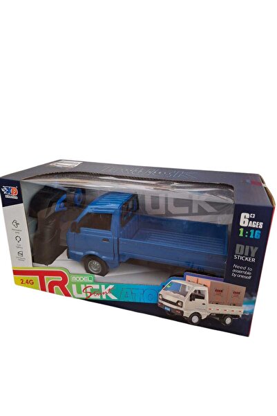 FİNCANLAR UZAKTAN KUMANDALI ŞARJLI DUMAN ATAN AÇIK KASA KAMYONET--21 CM--MAVİ RENK--