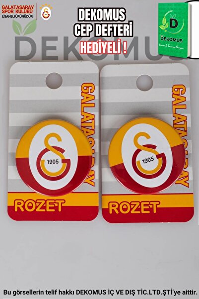 Galatasaray "dekomus Cep Defteri Hediyeli" Lisanslı 2'li Rozet