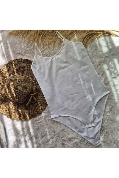 HS İÇ GİYİM Women's 3-Piece Thin Strap Hook Snap Bodysuit Bodysuit & Flexible and Soft