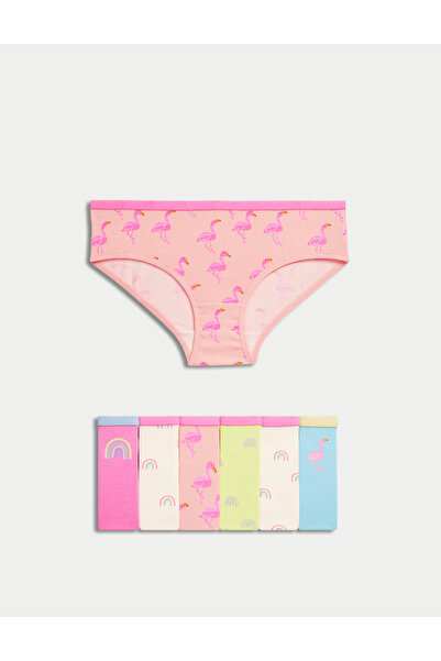 Marks & Spencer 7'li Gökkuşağı Desenli Külot (2-12 Yaş)