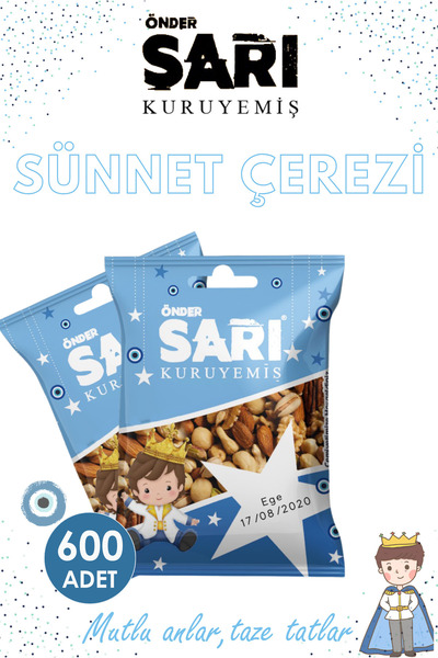 Önder Sarı Kuruyemiş Lüks Karışık Sünnet Ve Kına Çerezi Kişiselleştirebilir K...