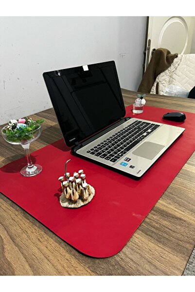 Home Kırmızı deri Masaüstü sümen, Mousepad ,Hediyelik