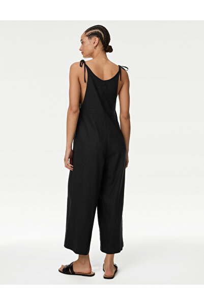 Marks & Spencer Wide Leg Crop Keten Tulum