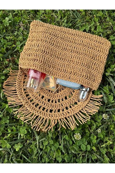 The SheDi Straw Fringed Hand Knitted Daily Summer Bag