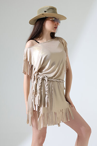 Esberin Pareo with Foil Tassels