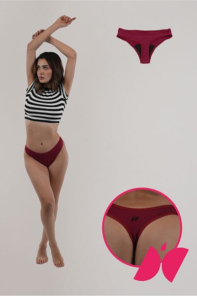 PEDDON Ultra Hygienic T-Cherry - Άνετο στρινγκ εσώρουχο που πλένεται με υγρά