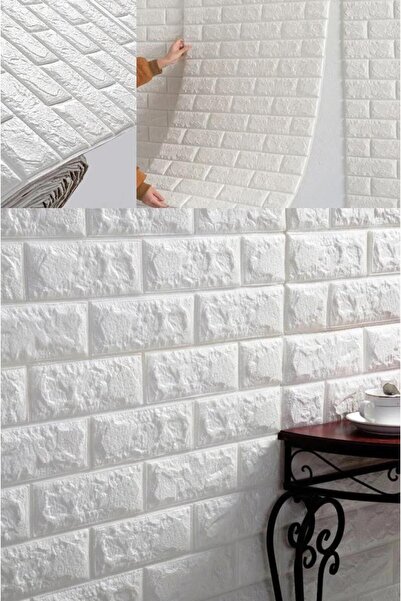 Renkli Duvarlar 1m2(4 adet 70x38cm) Kendinden Yapışkanlı Duvar Kağıdı Esnek K...