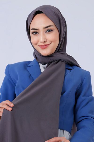 HAREM SCARF Asian Shawl - Anthracite
