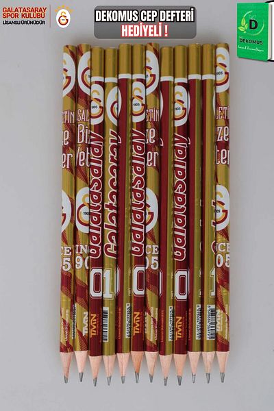 Galatasaray "Dekomus Pocket Notebook with Gift" Licensed 12 Pencils