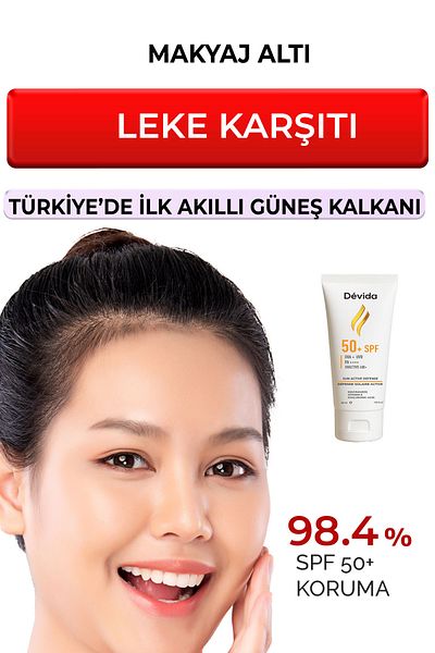 Devida Anti-Blemish Facial Sunscreen Spf 50 under Makeup Skin Brightening Tone Equalizing Lightweight Non-Greasy