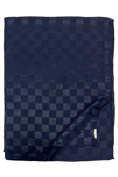 Levidor Σάλι Ζακάρ - Σκακιέρα - Navy Blue