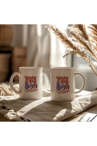 BB TRADE The Boo New Designed White Ceramic Printed Mug 330ml