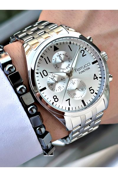 Ferrucci Function Steel Cord Men's Wristwatch