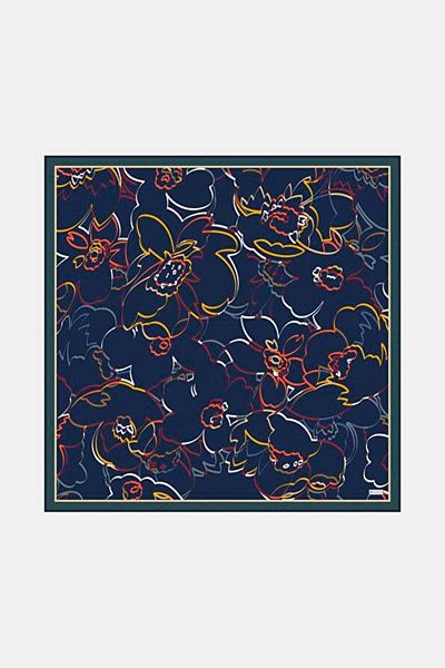 Vakko Μεταξωτό μαντήλι Twill - 41096 - Navy Blue
