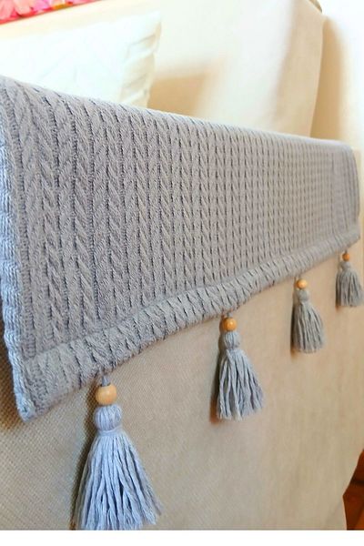 ARVA Home Decorative Cotton Tufted Sofa Side Cover 2 Pcs