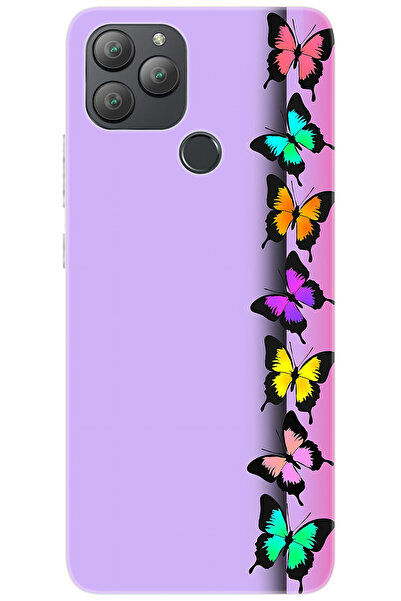 General Mobile GM 22 PLUS (G512) Uyumlu Kılıf Desen Baskılı Silikon Kelebek S...