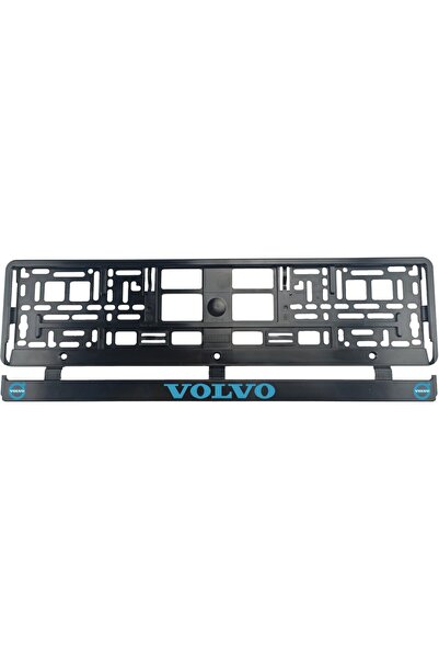 OEM Set 2 bucati, suport numar inmatriculare, Volvo blue