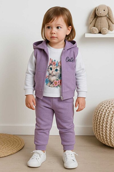 Tosyalı Burak Bebe Çocuk Uzun Kol Tişörtlü Waffle Mevsimlik Takım