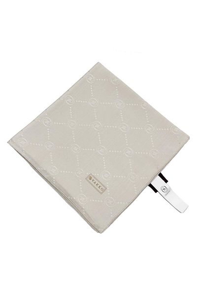 Vakko Cotton Silk Scarf - Hologram - Cream
