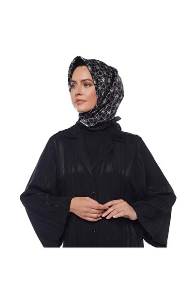 ipekevi Μεταξωτό μαντήλι - Mini Seljuk - Ασπρόμαυρο