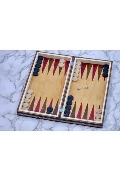 ROmde Joc Sah si Table din Lemn ROmde™, 32x32 cm, Negru cu Alb