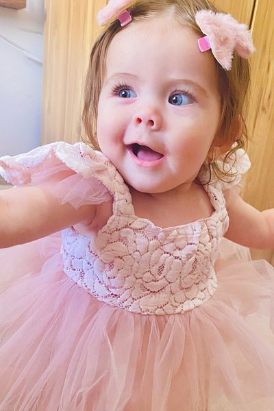 Baby Animals Baby Girl Girl Kid Birthday Party Wedding Dress Short Sleeve Ribbons Bandana Ruched Lined Romper