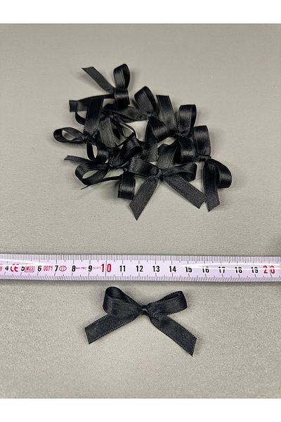 edalle Black Wedding Candy, Gift Ornament, Balloon Ornament, Bow Satin Ribbon 10mm 50 Pieces