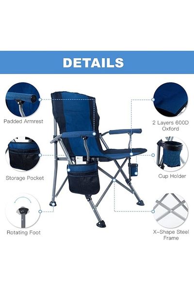 Outdoor Pro Scaun de camping pliabil și durabil