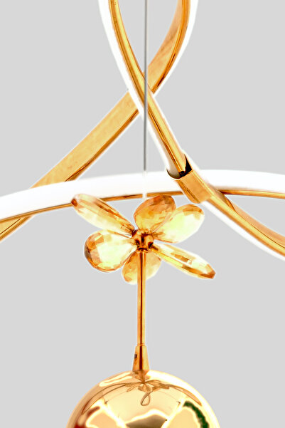 Luna Lighting Orkide Model GOLD Kaplama Metal Salon Mutfak Oturma Yatak Odası Modern Led Beyaz Işık Avize