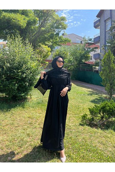 W WARGA Chiffon Dress with Ruffle Chest