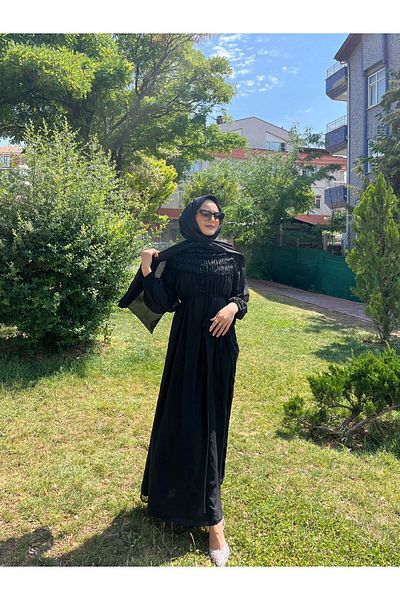 W WARGA Chiffon Dress with Ruffle Chest