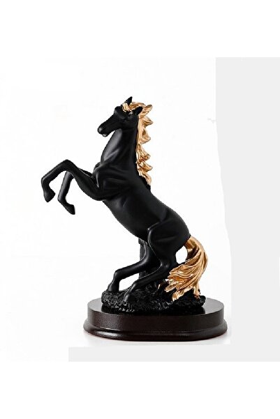 Yaratıcı sanatlar atölyesi Büyük Boy Şahlanan Yabani At Heykel 32 Cm Polyeste...