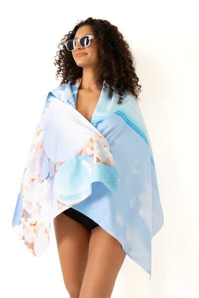 XJIM Soft Textured Digital Printed 100% Cotton Unisex Beach Towel 75X150 Quick Dry Sea Towel