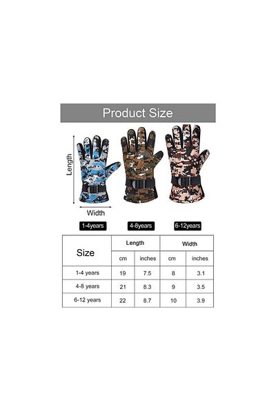 OEM Set 4 perechi de mănuși de schi, impermeabile, termice, pentru copii 6-12 ani, 4 culori diferite