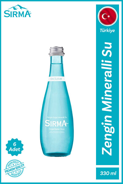 Sırma Exclusive Doğal Maden Suyu Cam 330 ML X 6 Adet