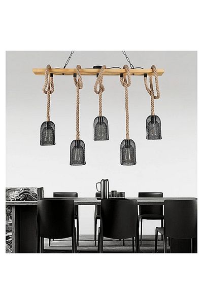 Hummer Modern Pendant Chandelier with Five Hanging Ropes