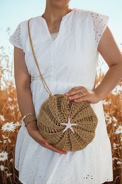 Alya trend Women's Hand Knitted Macaron Straw Shoulder Bag
