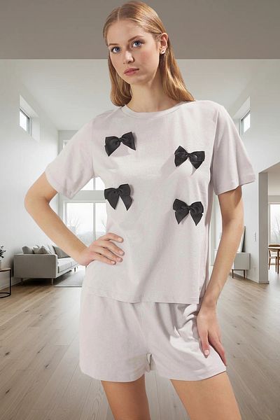 PayBuy Women's 100% Cotton Comfortable Pajama Set with Summer Shorts Quality Craftsmanship Distinguished Material