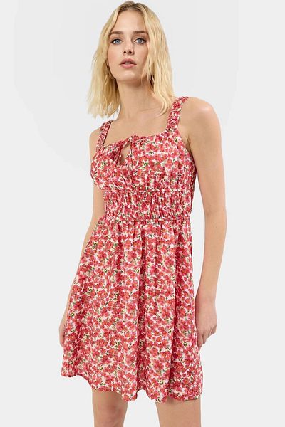 PayBuy Floral Mini Dress a Line Mold Viscose Fabric Summer Comfortable Daily High Quality Zarifane Design