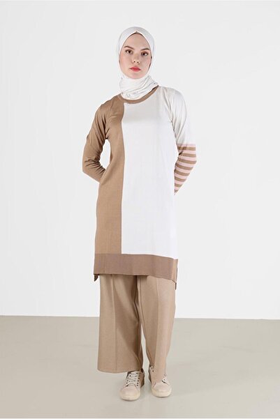 Alvina 3-COLOR TRICOT TUNIC WITH STRIP DETAIL 42106