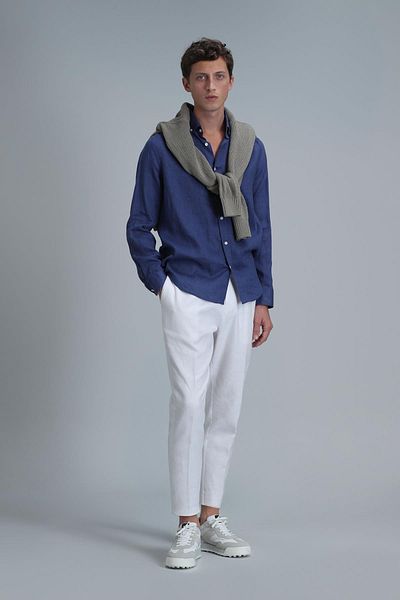 Lufian Pitaya Men's Linen Shirt Comfort Fit Saks